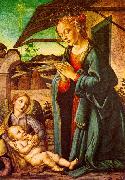 BOTTICINI, Francesco The Madonna Adoring the Child Jesus china oil painting reproduction